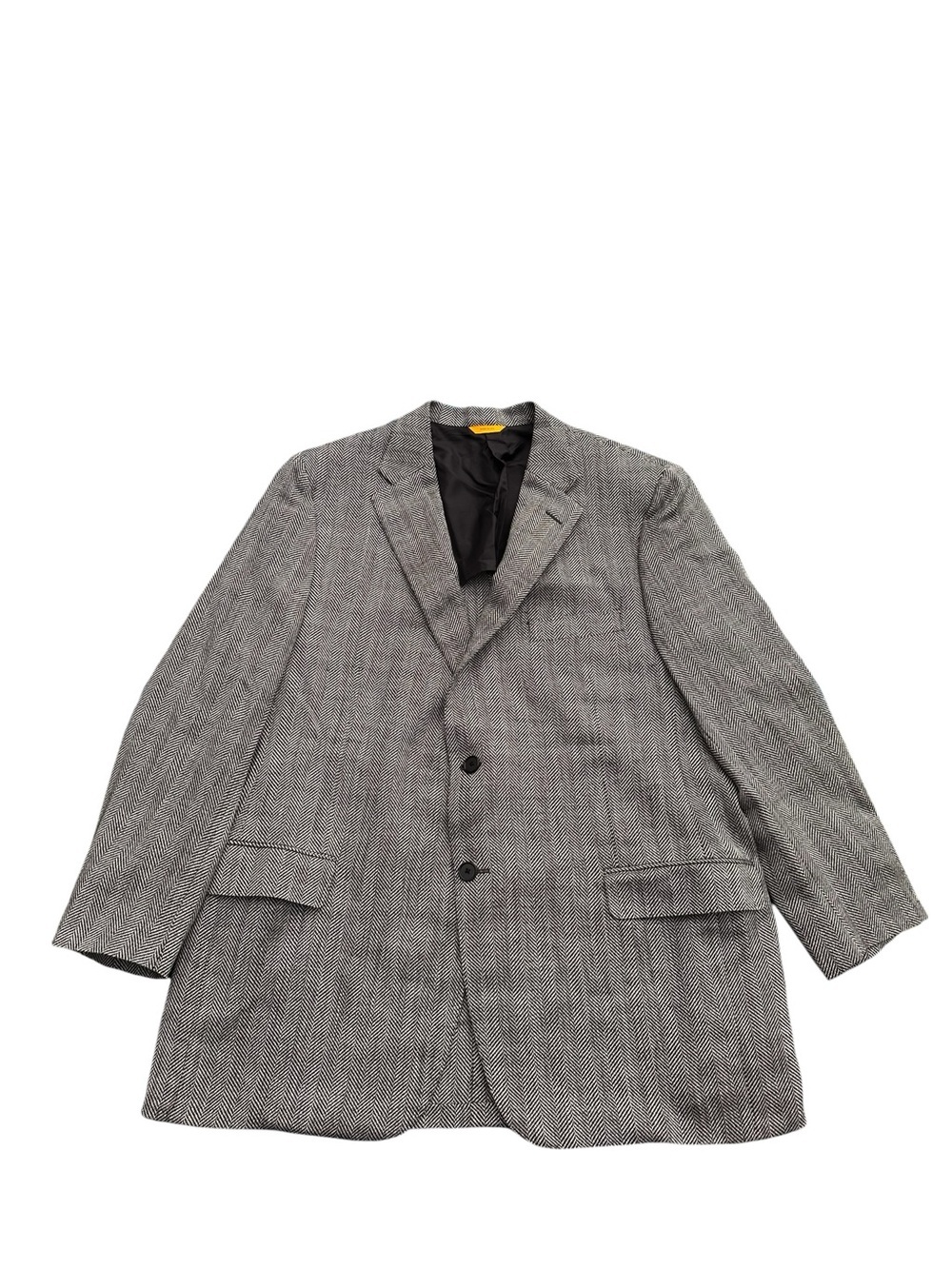 Hickey Freeman 44R Black Gray Sport Coat Blazer Houndstooth USA Made - Picture 2 of 13